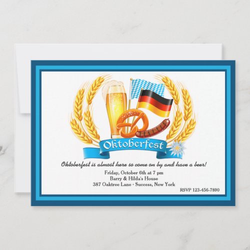 Oktoberfest Ingredients Invitation