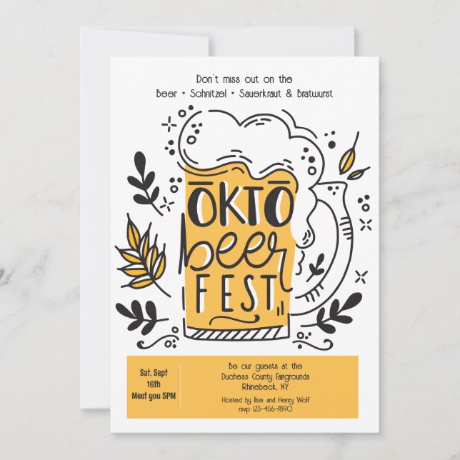 Oktoberfest Invitation (Front)