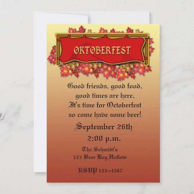 Oktoberfest Invitation (Front)