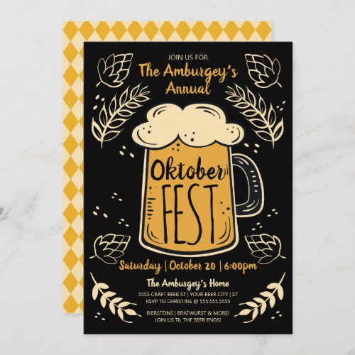 Oktoberfest Invitation _ Beer Invitation