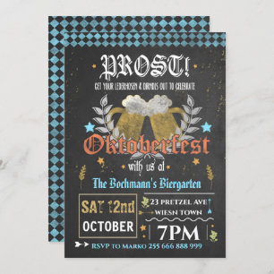 Oktoberfest Invitation - Beer party invitation
