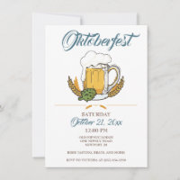 Oktoberfest Invitation, Beer Tasting Invite