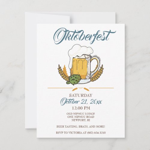Oktoberfest Invitation Beer Tasting Invite