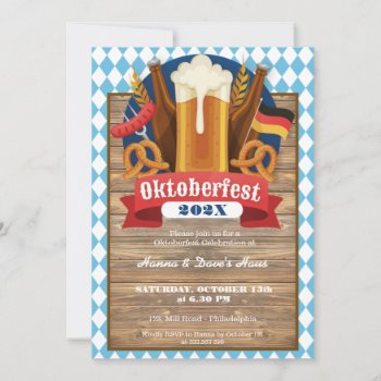 Oktoberfest Invitation Card by DesignbyRedline at Zazzle