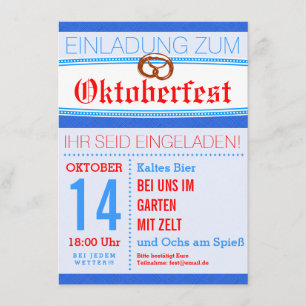 Oktoberfest invitation discreet