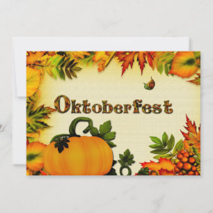 OKTOBERFEST - INVITATION -  FALL/LEAVES/PUMPKIN
