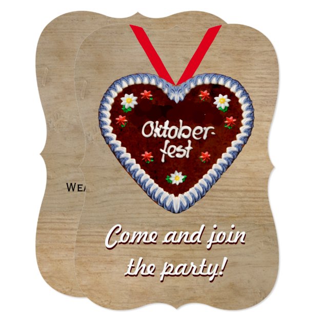 Oktoberfest Invitation With A Gingerbread Heart