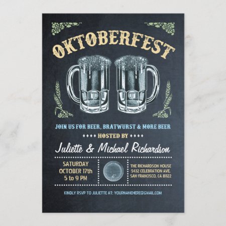 Oktoberfest Invitations | Chalkboard