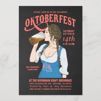 Oktoberfest Invitations Oktoberfest Girl by Anything_Goes at Zazzle