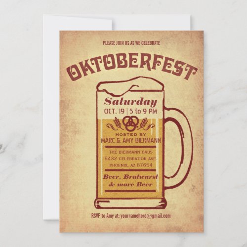 Oktoberfest Invitations _ Rustic v1