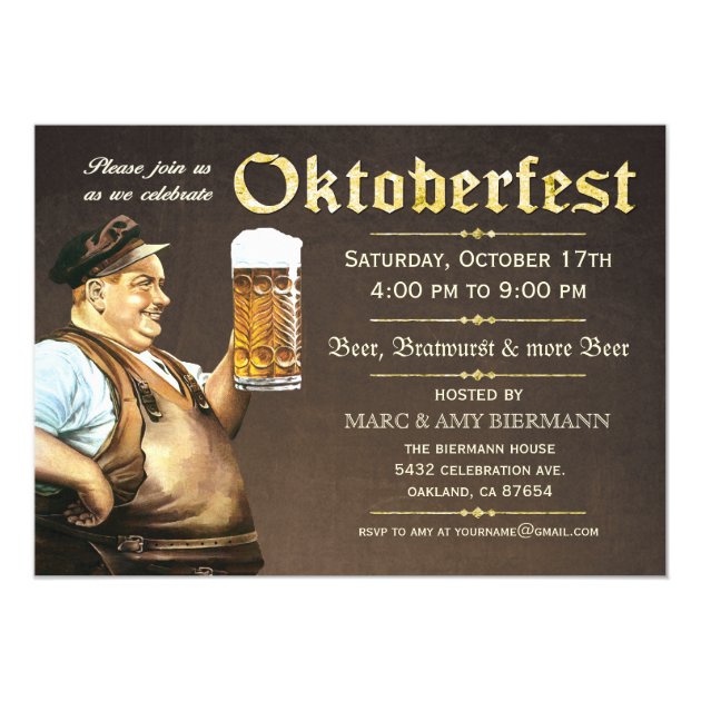 Oktoberfest Invitations (Vintage) V.1