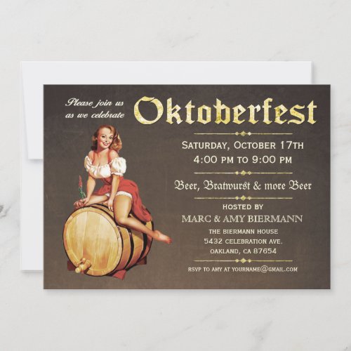 Oktoberfest Invitations Vintage v2