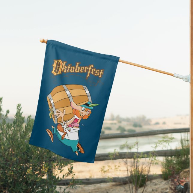 Oktoberfest Keg House Flag (Insitu (Back))