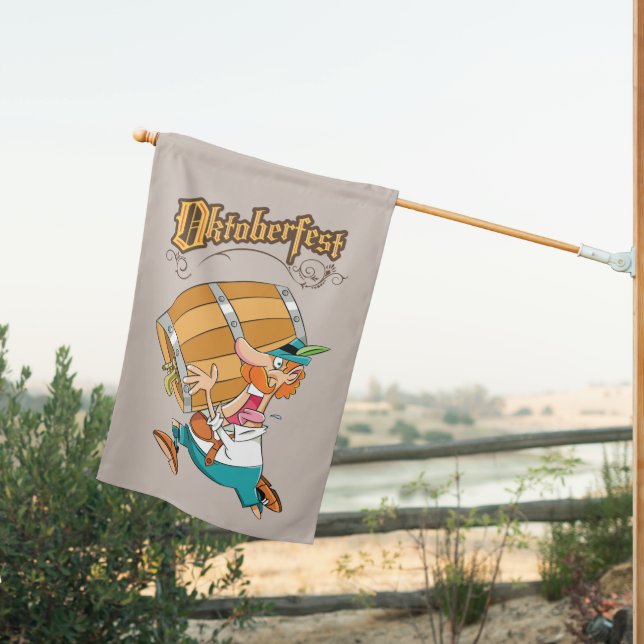 Oktoberfest Keg House Flag (Insitu (Back))