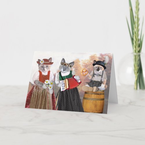 Oktoberfest Kitten Greeting Card