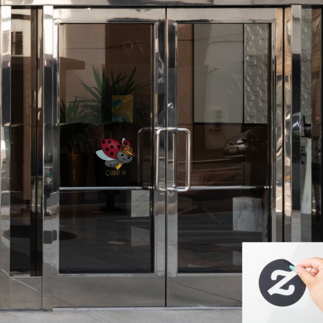 Oktoberfest Ladybug Window Cling (Office Door)