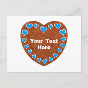 Oktoberfest Lebkuchen Herz mit Copy space für Text Postcard