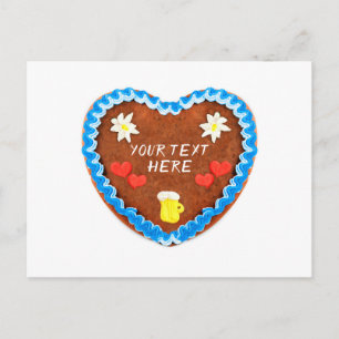 Oktoberfest Lebkuchen Herz mit Copy space Postcard