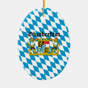 Oktoberfest - Leones con cerveza Ceramic Ornament