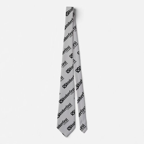 Oktoberfest Lets Get Knotty Typography Funny Pun Neck Tie