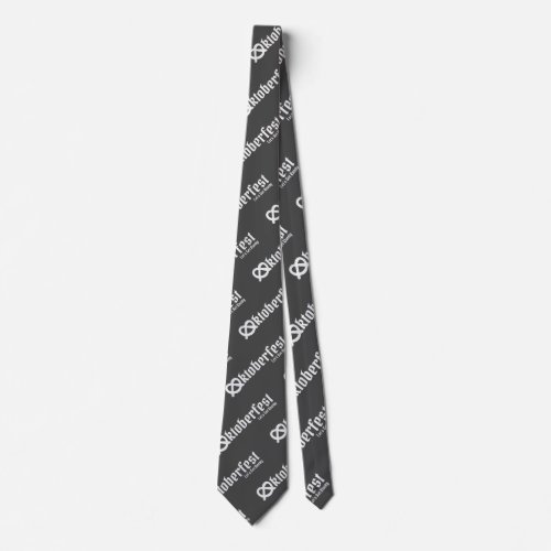 Oktoberfest Lets Get Knotty Typography Funny Pun Neck Tie