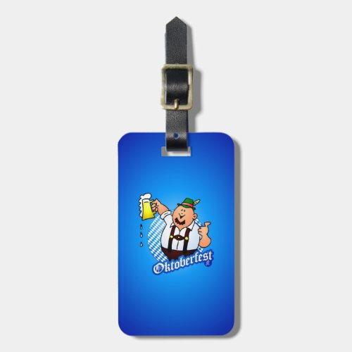 Oktoberfest _ man in lederhosen luggage tag