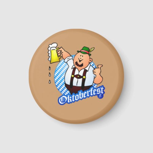 Oktoberfest _ man in lederhosen magnet