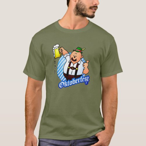 Oktoberfest _ man in lederhosen T_Shirt