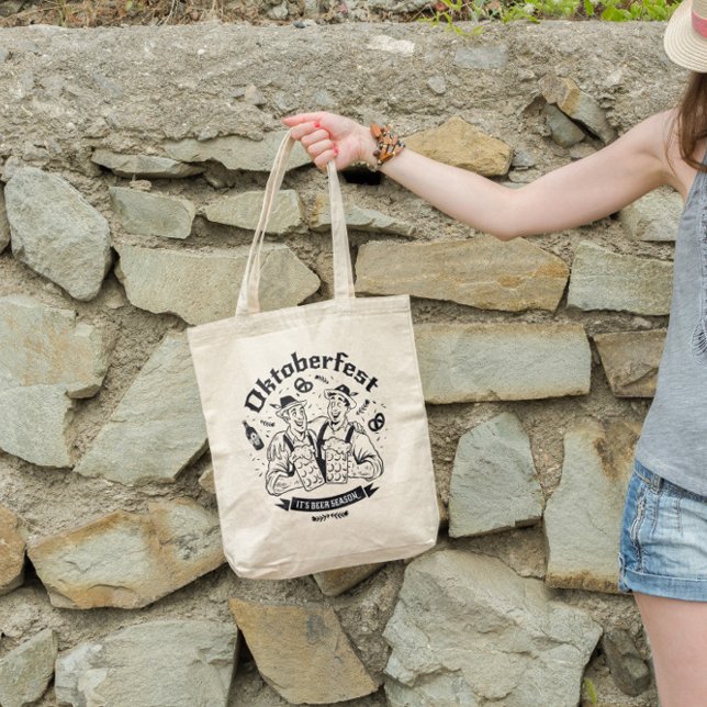 Oktoberfest Men Drinking Beer Tote Bag (Creator Uploaded)