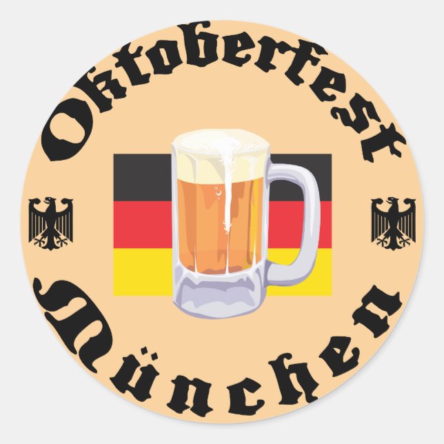 Oktoberfest Munchen Classic Round Sticker (Front)