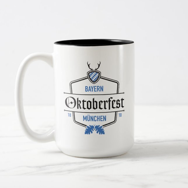 Oktoberfest Munich, Bavaria Two-Tone Coffee Mug (Left)