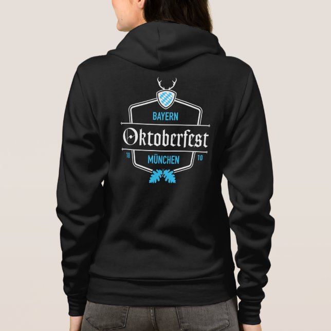 Oktoberfest Munich, Bavaria Zip Hoodie (Back)