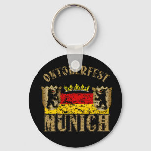 Oktoberfest Munich Distressed Look Design Keychain