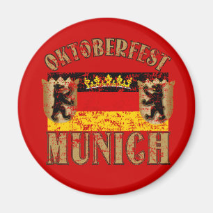 Oktoberfest Munich Distressed Look Design Magnet
