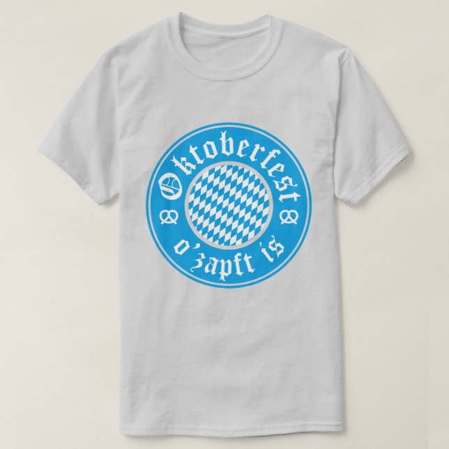Oktoberfest O’zapft Is Germany Bavarian T-Shirt (Design Front)