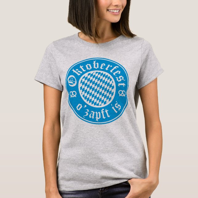 Oktoberfest O’zapft Is Germany Bavarian T-Shirt (Front)