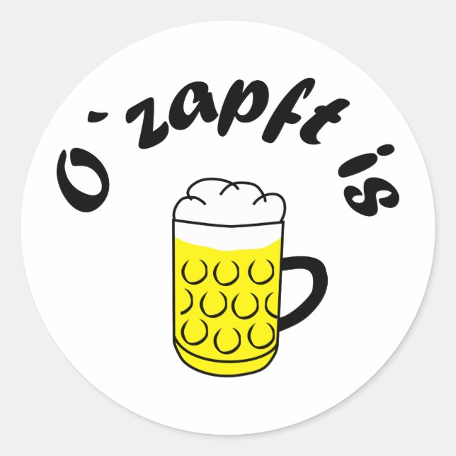 Oktoberfest O' zapis Classic Round Sticker (Front)