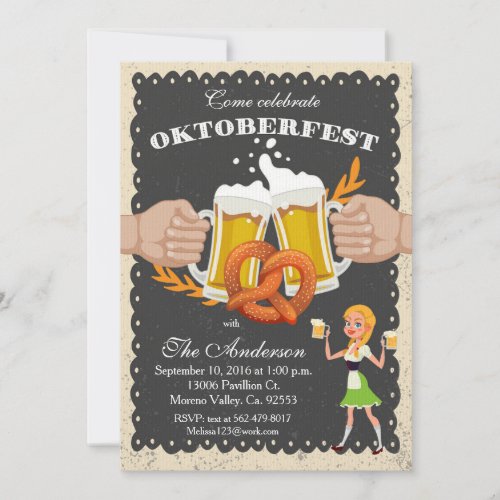 Oktoberfest Octoberfest Beer Party Invitation