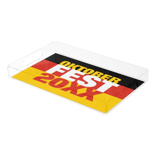 Oktoberfest Octoberfest German Flag Acrylic Tray (Angled)