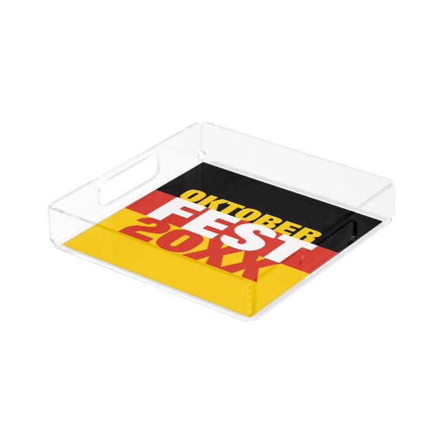 Oktoberfest Octoberfest German Flag Acrylic Tray (Angled)