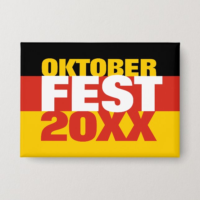 Oktoberfest Octoberfest German Flag Button (Front)