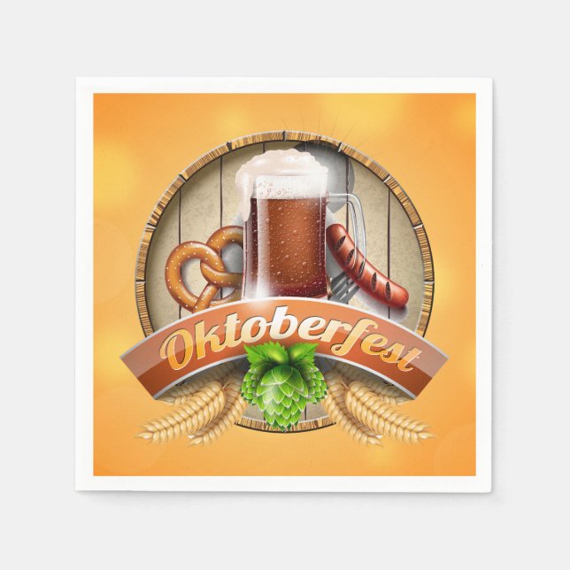 Oktoberfest Octoberfest Party Napkins (Front)