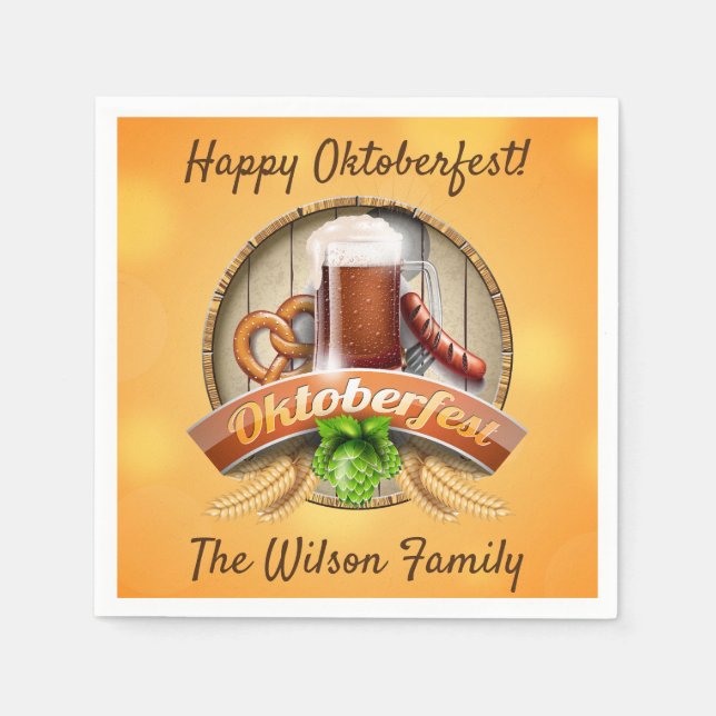 Oktoberfest Octoberfest Party Napkins (Front)