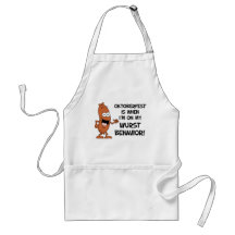 Oktoberfest On My Wurst Behavior Adult Apron