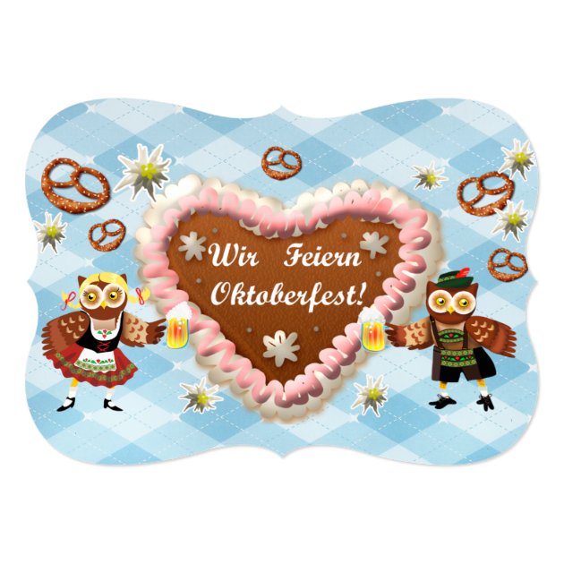 Oktoberfest Owls Invitation