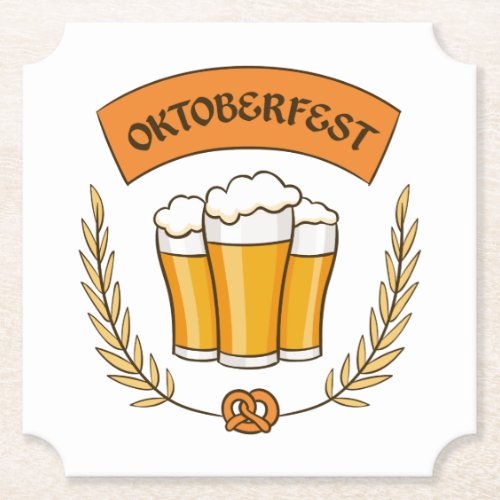 Oktoberfest paper coasters