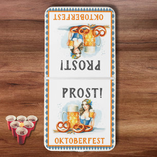 Oktoberfest Party Beer And Pretzels ai Save Date Beer Pong Table