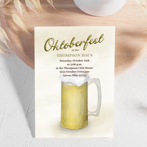 Oktoberfest Party Beer Invitation