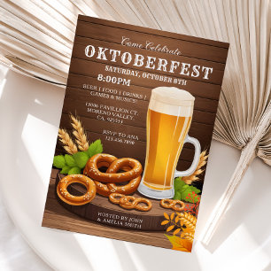 Oktoberfest Party, Beer Party, Oktober Beer Fest Invitation