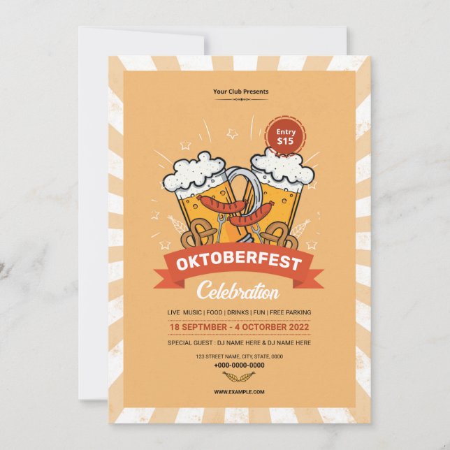 Oktoberfest Party Flyer / Invitation (Front)